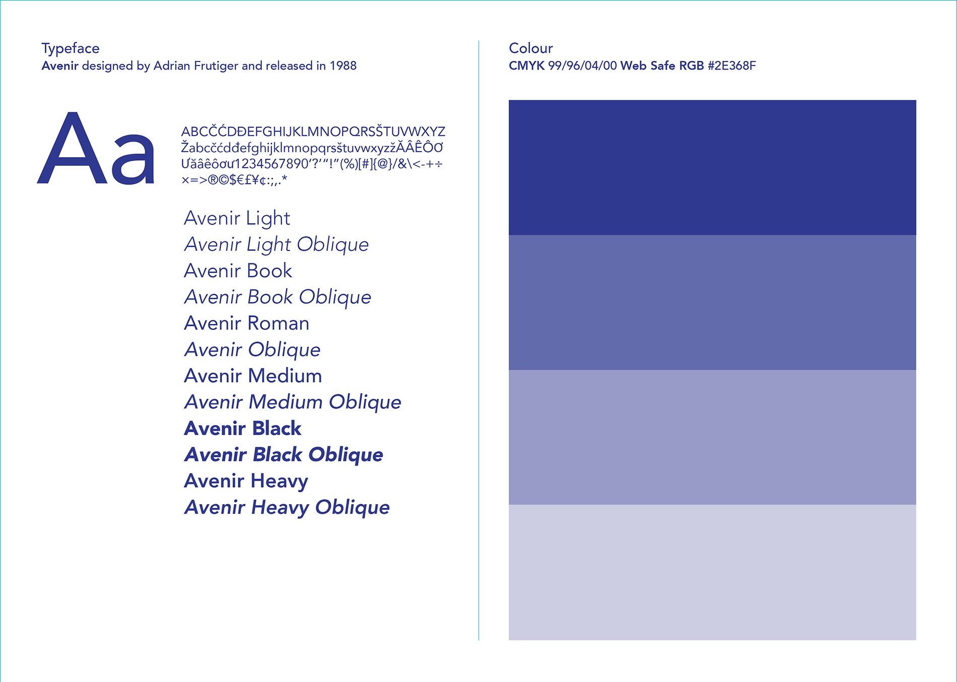 En-Vau: Typeface and colour