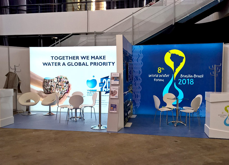 Exhibition stand for the World Water Council